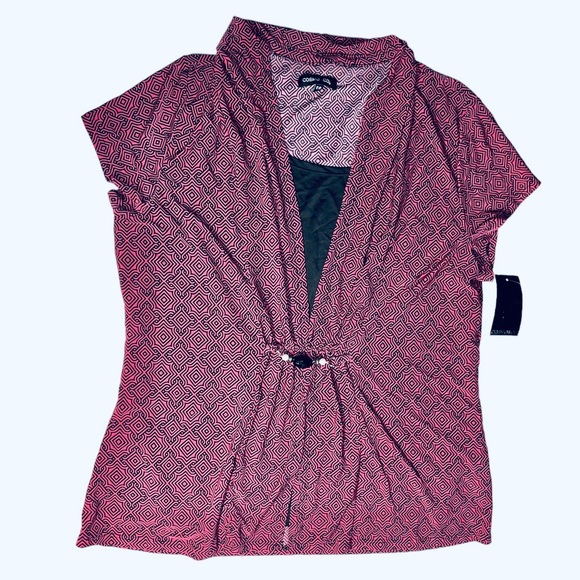 Cosmo Co Knit Stretchy Shirt Sz L - Picture 1 of 6